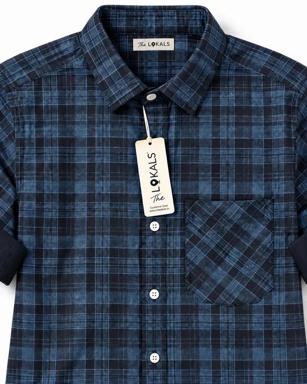 Navy_Check_Full_Sleeve_Shirt_For_Men