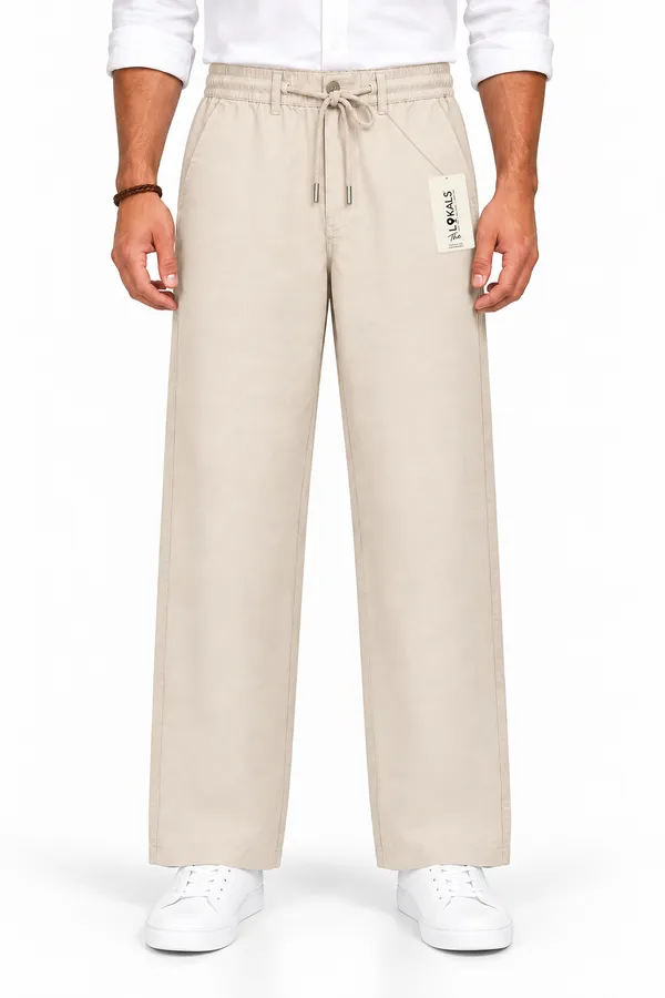 Beige_Relaxed_Fit_Trousers_For_Men
