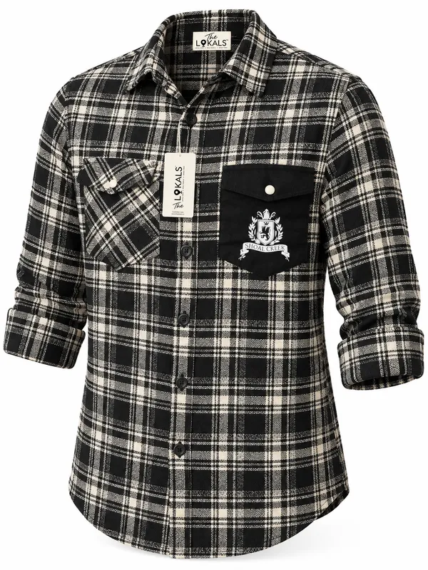 Black_Plaid_Casual_Shirt_For_Men