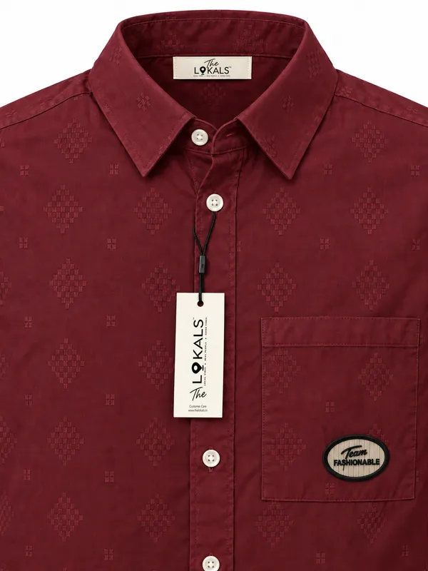 Maroon_Casual_Fit_Shirt_For_Men