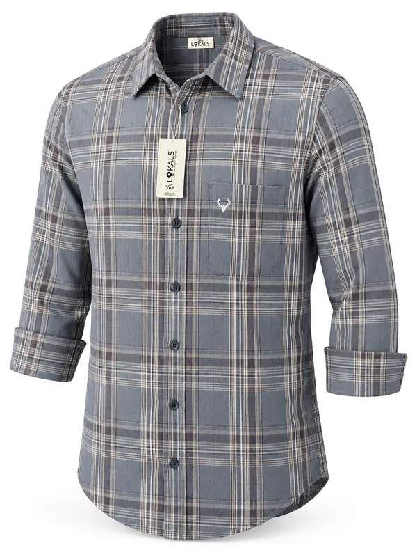 Grey_Checked_Regular_Fit_Shirt_For_Men
