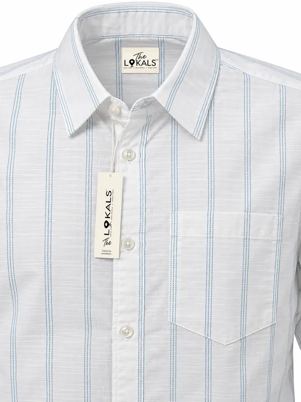 White_Striped_Regular_Fit_Shirt_For_Men