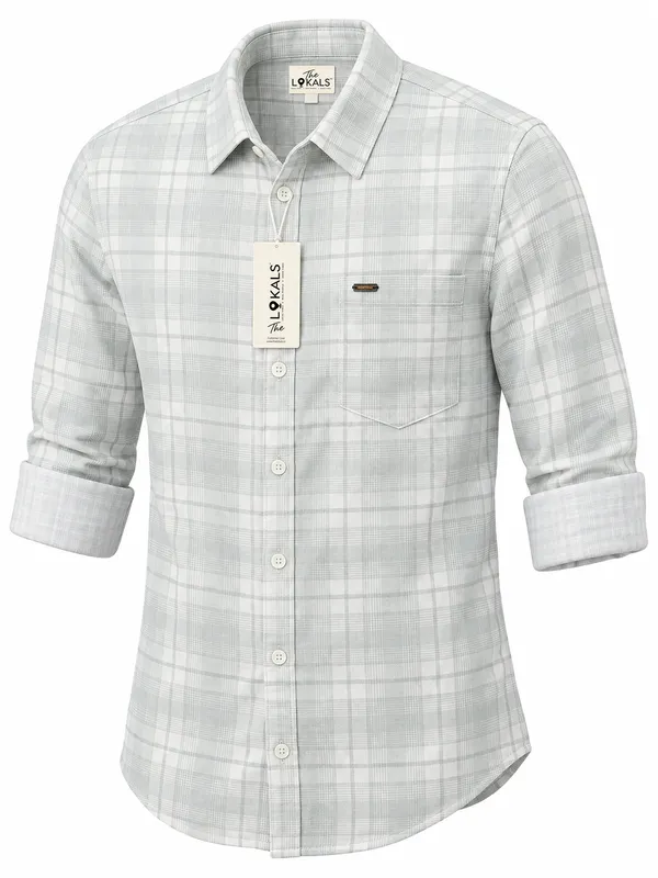 Light_Grey_Check_Casual_Shirt_For_Men