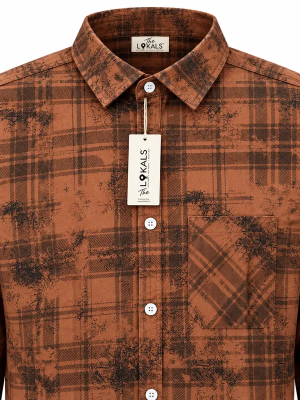 Brown_Cotton_Printed_Regular_Fit_Shirt_For_Men