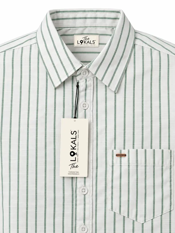 White_Striped_Regular_Fit_Shirt_For_Men