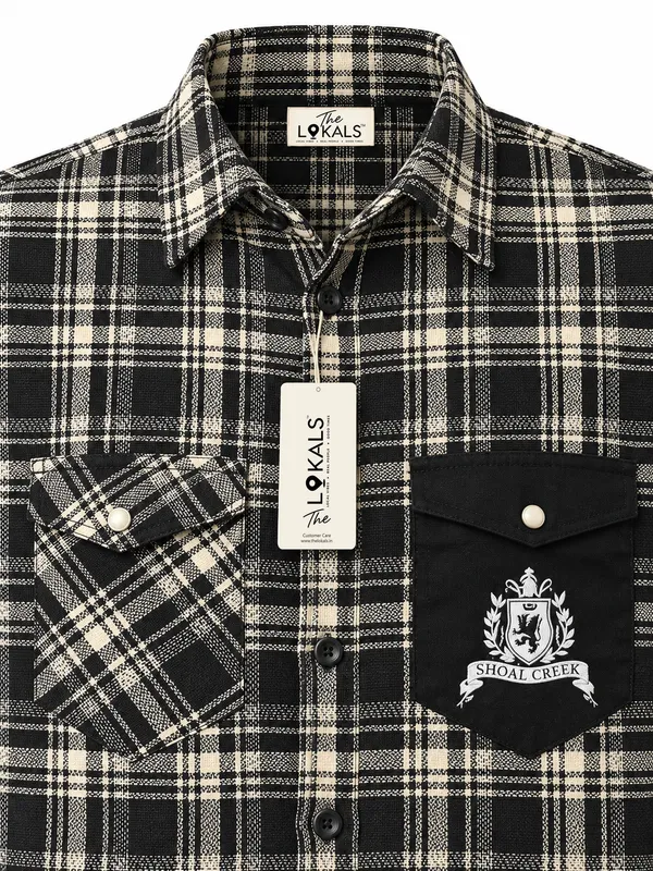 Black_Plaid_Casual_Shirt_For_Men