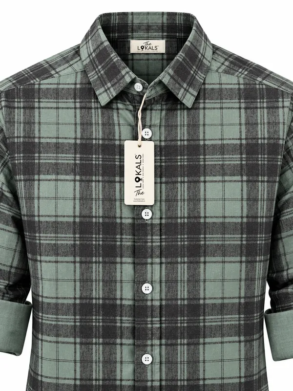 Green_Plaid_Casual_Shirt_For_Men