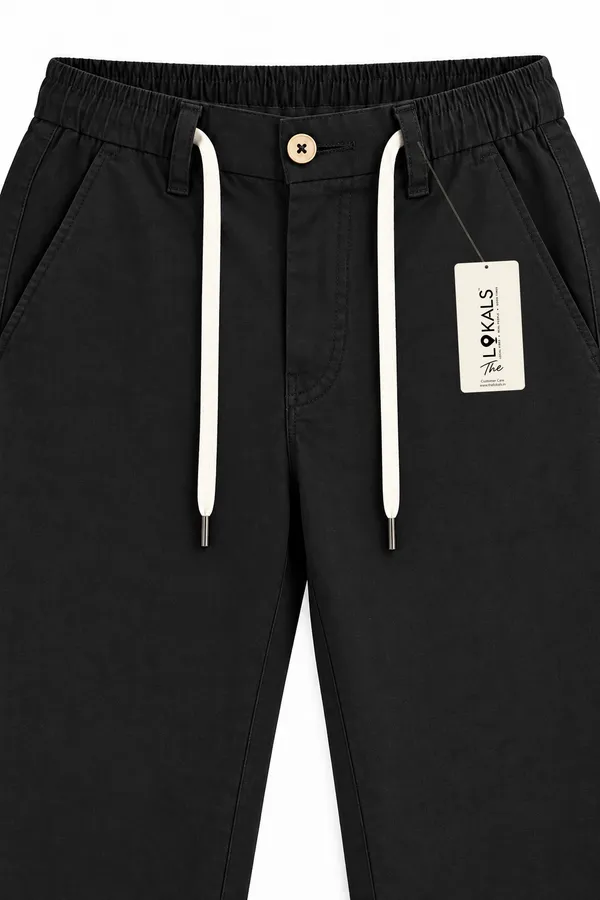 Black_Relaxed_Fit_Casual_Trousers_For_Men
