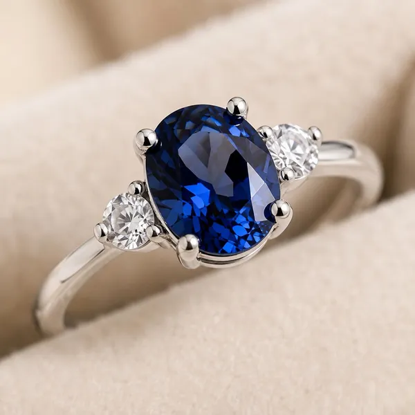 Silver_Sterling_Silver_Oval_Gemstone_Custom_Birthstone_Ring_For_Women