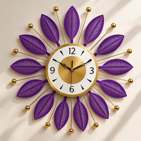 Multicolor_Metal_Wall_Clock_For_Living_Room,_Bedroom,_Entryway