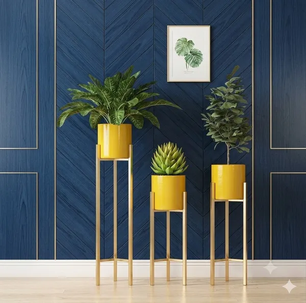 Metal_Modern_Set_Of_3_Planter_Stands