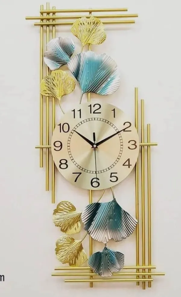 Metal_Modern_Floral_Wall_Clock