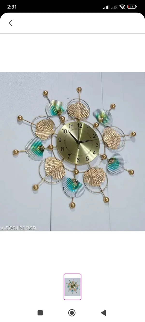 Metal_Floral_Decorative_Wall_Clock
