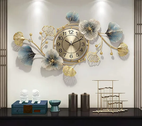 Metal_Modern_Floral_Wall_Clock