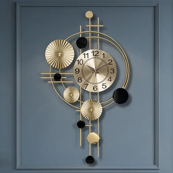 Multicolor_Metal_Wall_Clock_For_Living_Room,_Bedroom,_Entryway