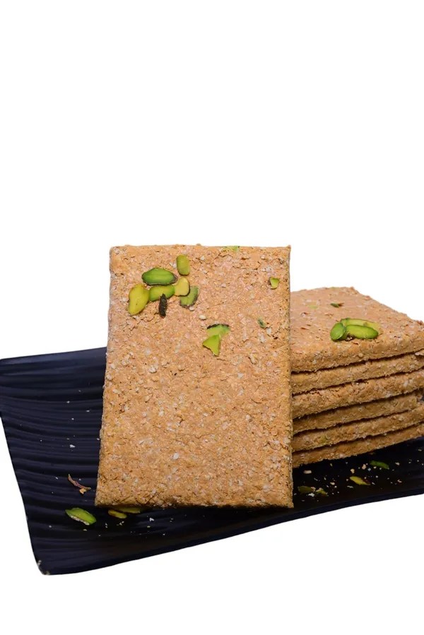 Pistachio_Garnished_Layered_Sesame_Jaggery_Gajak