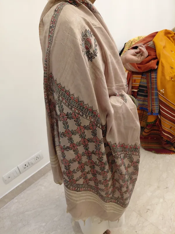 Beige_Printed_Dupatta_For_Women