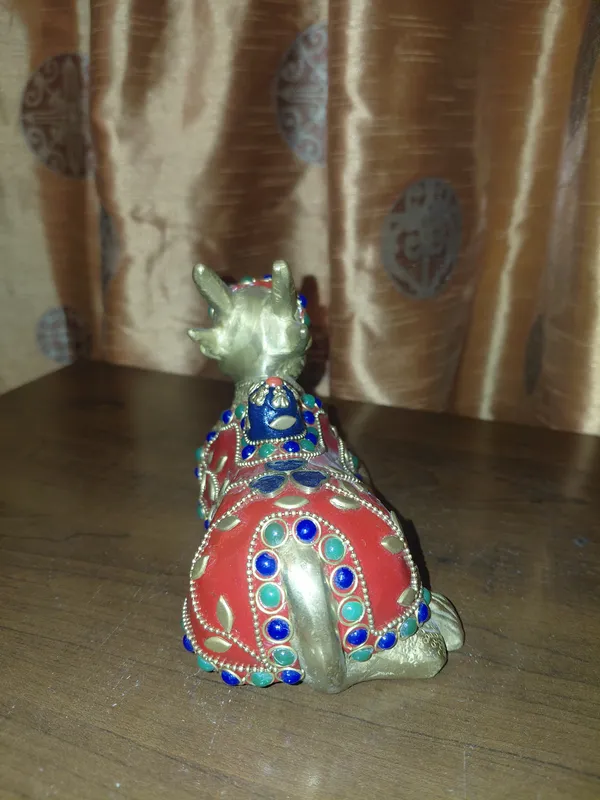 Metal_Traditional_Embellished_Nandi_Bull_Idol