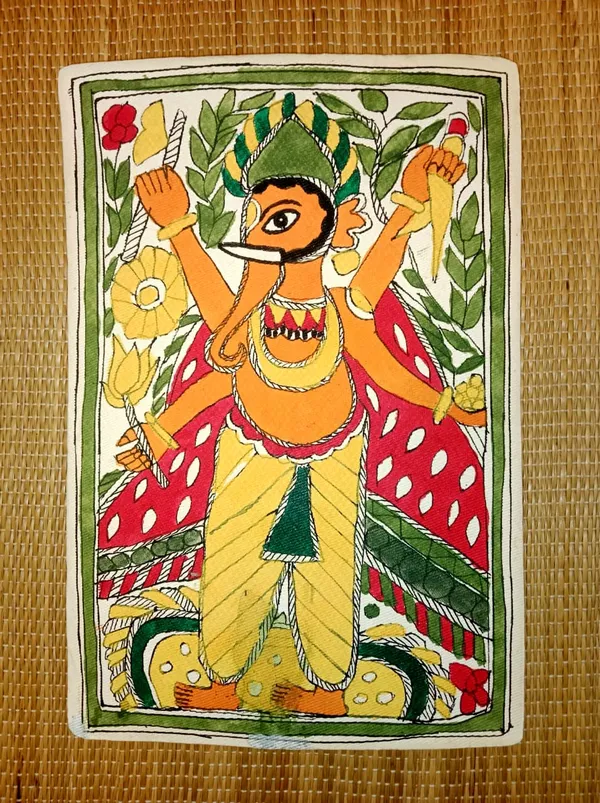 Madhubani_Folk_Art_Figurative_Wall_Painting