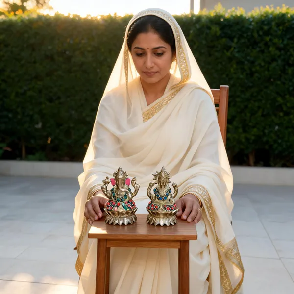 Metal_Traditional_Ganesha_Lakshmi_Idol_Set