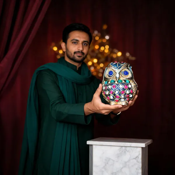 Embellished_Metal_Owl_Showpiece