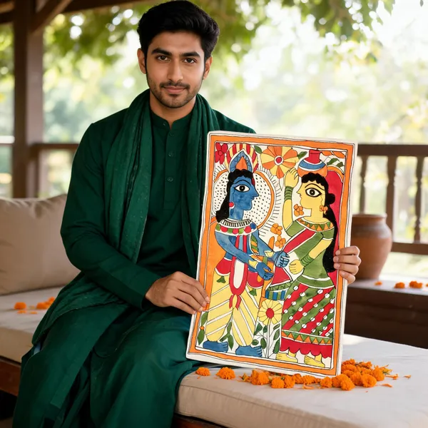 Madhubani_Style_Radha_Krishna_Folk_Art_Painting