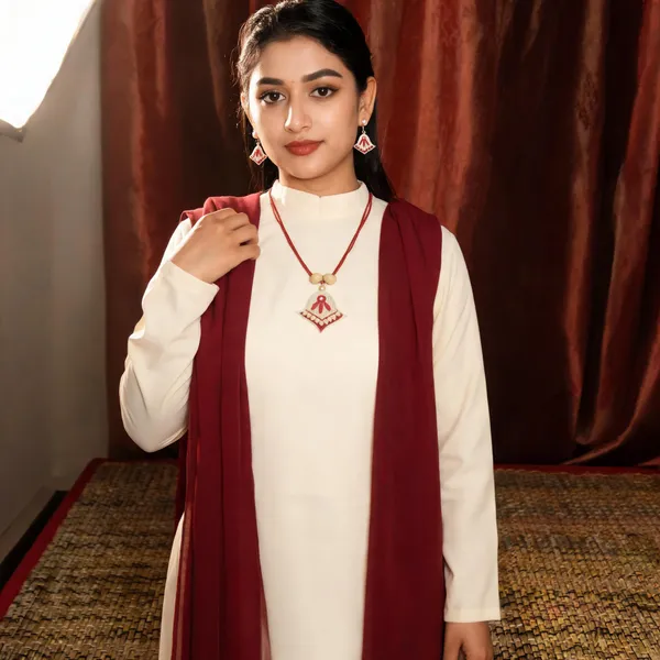 Red_Jute_Jewellery_Set_For_Women