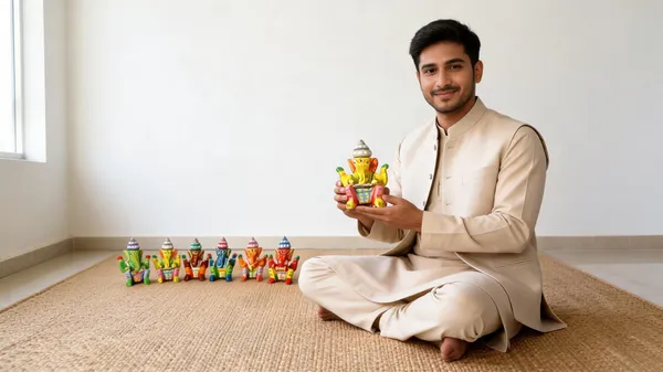 Painted_Traditional_Multicolour_Ganesha_Figurine_Set