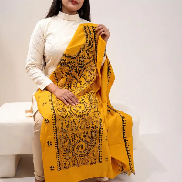 Mustard_Cotton_Straight_Kantha_Printed_Kurta_Fabric_For_Women