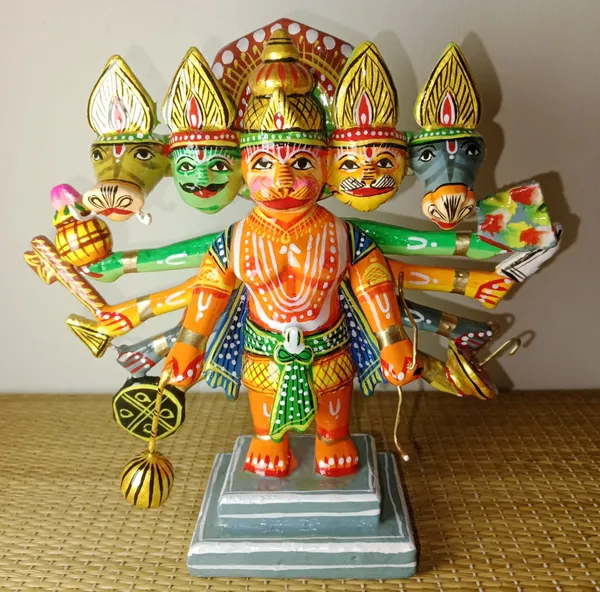 Handpainted_Panchmukhi_Hanuman_Decorative_Idol