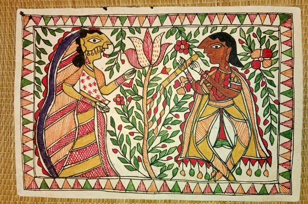 Paper_Madhubani_Floral_Folk_Art_Wall_Decor