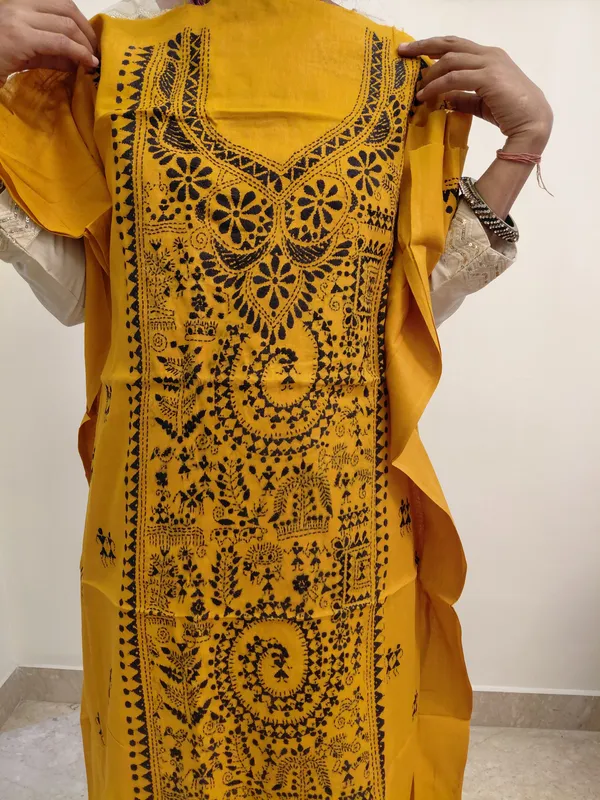 Mustard_Printed_Straight_Kurta_For_Women