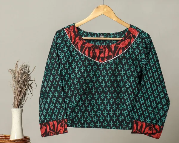 Handmade_Block_Print_Cotton_For_Women_Ethnic_Floral_Printed_Top_With_Long_Sleeves