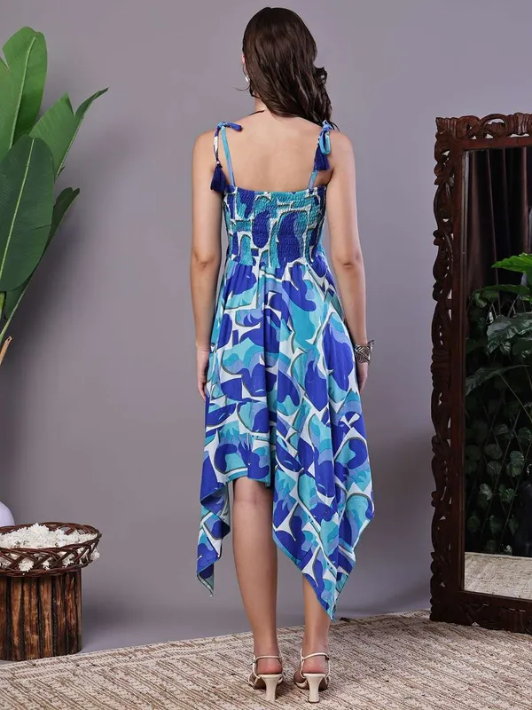 Women_S_Blue_Printed_Cotton_Handkerchief_Hem_Dress_Midi_Dresses