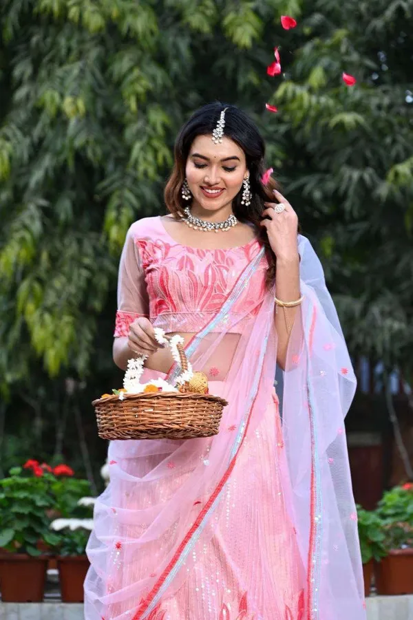 Women_S_Tussar_Silk_Patola_Printed_Lehenga_Set_With_Dupatta_Stitched_With_Can_Can_Flair