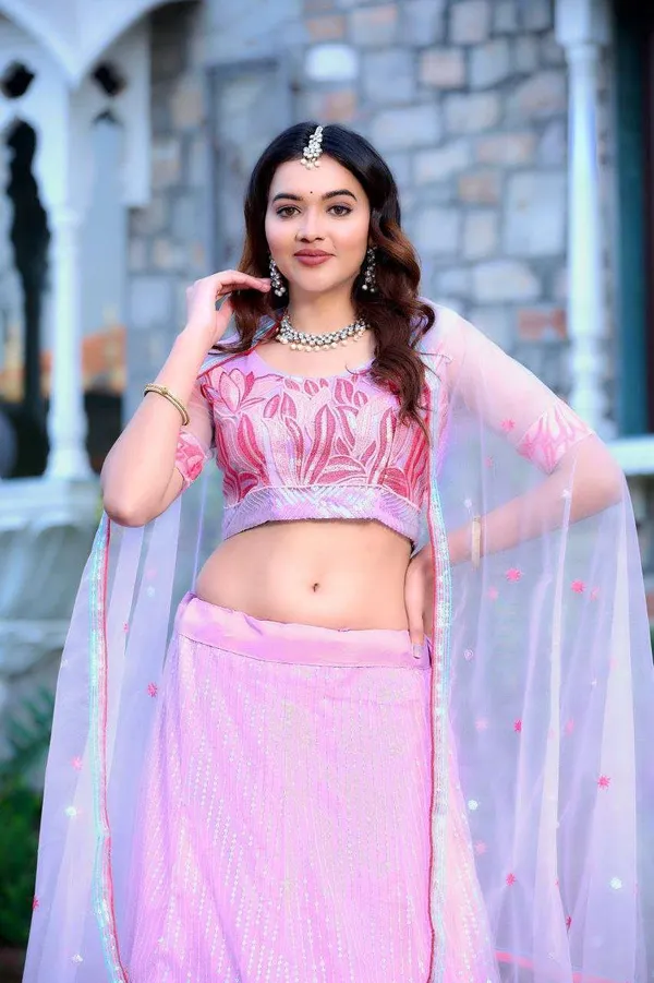 Women_S_Tussar_Silk_Patola_Printed_Lehenga_Set_With_Dupatta_Stitched_With_Can_Can_Flair