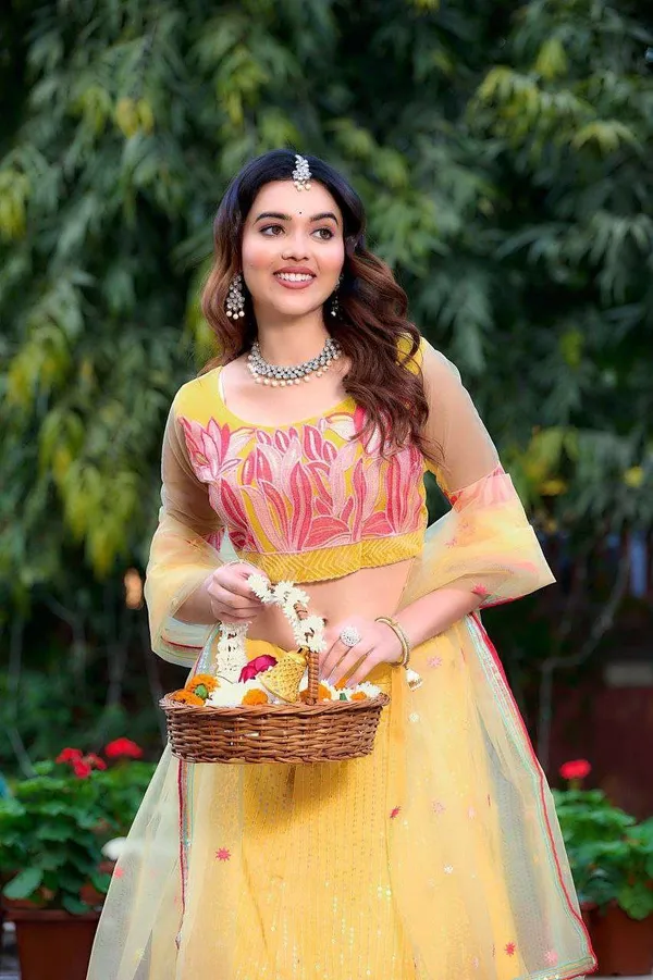 Women_S_Tussar_Silk_Patola_Printed_Lehenga_Set_With_Dupatta_Stitched_With_Can_Can_Flair