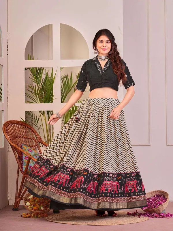 Women_S_Tussar_Silk_Patola_Print_Lehenga_Choli_Set_With_Foil_Work