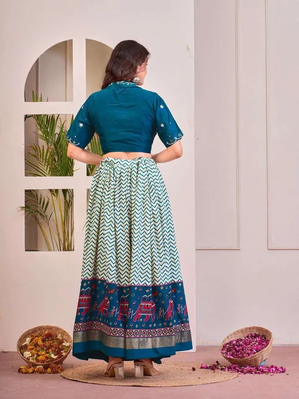 Women_S_Tussar_Silk_Patola_Print_Lehenga_Choli_Set_With_Foil_Work