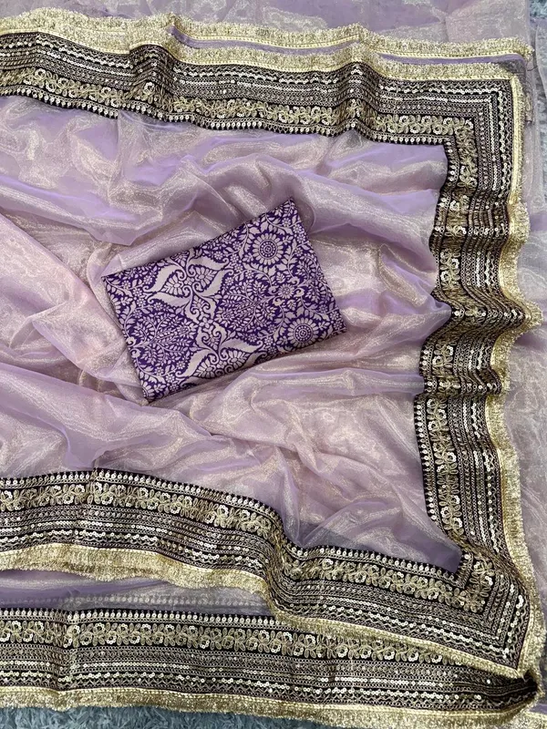 Women_S_Luxurious_Mauve_Purple_Art_Silk_Saree_With_Intricate_Golden_Zari_Broad_Embroidered_Border_Complete_With_Brocade_Blouse_For_Festive_Wedding_Wear