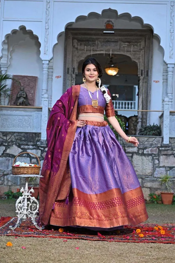 Women_S_Tussar_Silk_Patola_Print_Lehenga_Choli_Dupatta_Set
