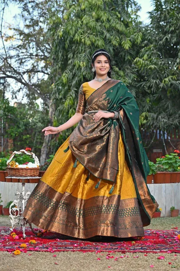 Women_S_Tussar_Silk_Patola_Print_Lehenga_Choli_Dupatta_Set
