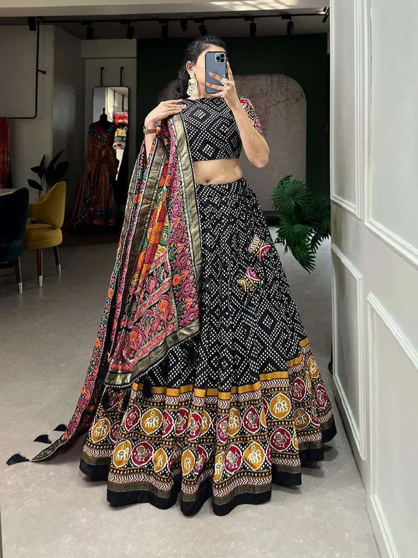 Women_S_Patola_Print_Lehenga_Choli_With_Dupatta_Traditional_Gujarati_Style_Festive_Wear