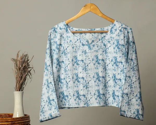 Handmade_Block_Print_Cotton_For_Women_Ethnic_Floral_Printed_Top_With_Long_Sleeves