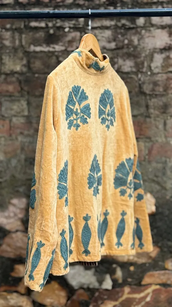 Womens_Orange_Velvet_Embroidered_Jacket_With_Floral_Design