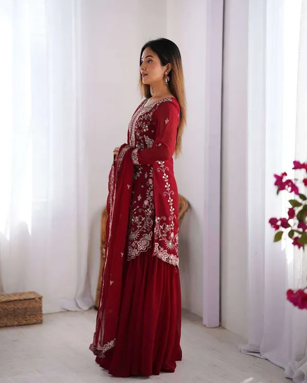 Women_S_Faux_Georgette_Sequins_Thread_Work_Straight_Kurta_With_Sharara_Suit_And_Dupatta_Set