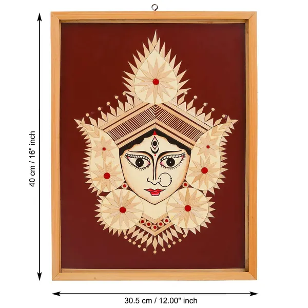 Bamboo_Hand_Crafted_Framed_Wall_Hangings_Of_Durga_Ji_For_Home_Decor_Bamboo_Framed_Art_For_Wall_Decor