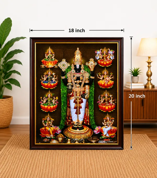 Tulsimala_Balaji_Astalakshmi_Wooden_Framed_Wall_Art