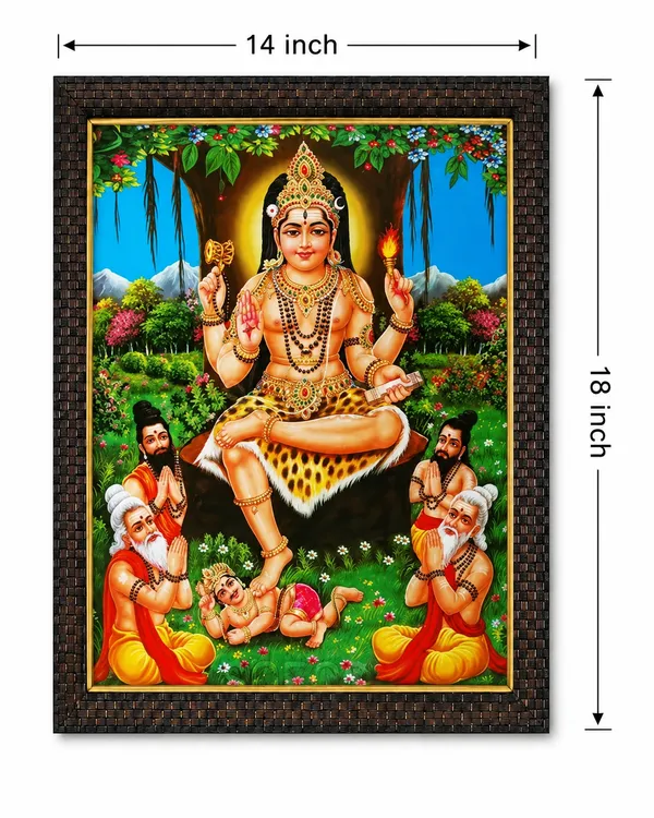 Dakshinamurthy_Wooden_Framed_Wall_Art_for_Pooja
