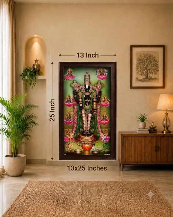 Tulsimala_Balaji_with_Astalakshmi_wooden_photo_frame